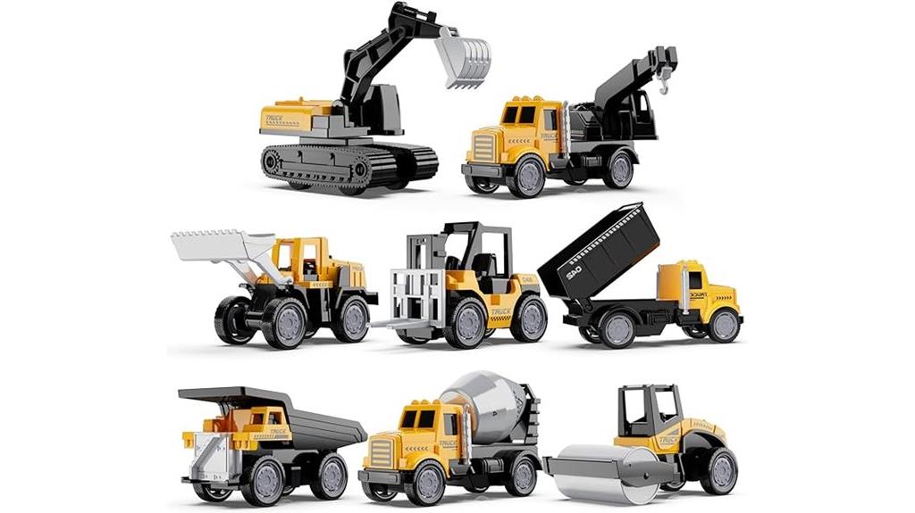 mini construction vehicles set