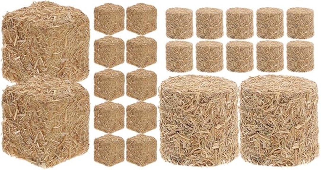 mini hay bale decorations