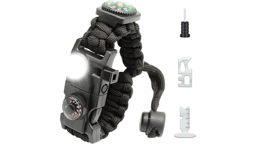 multifunctional survival paracord bracelet