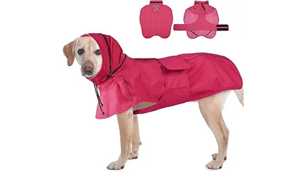 neon pink waterproof dogcoat