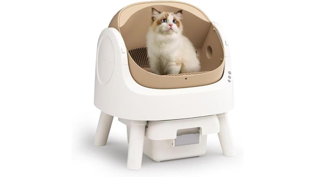 open top self cleaning litter box
