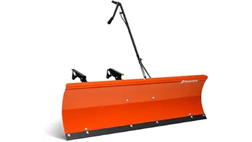 orange tractor mount snow blade