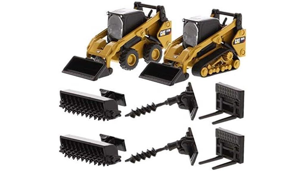 pair of cat construction models