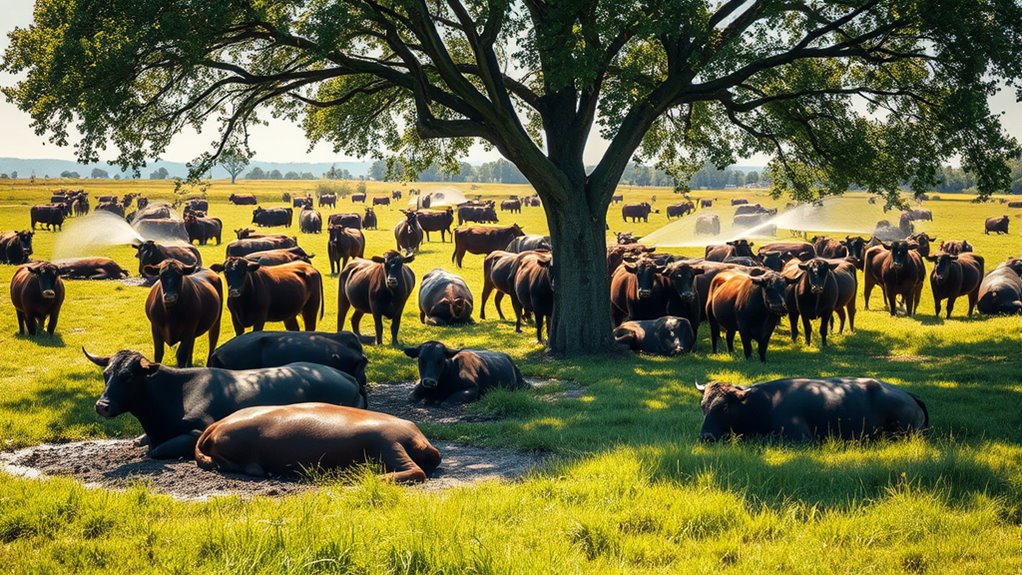 pasture management for cooling