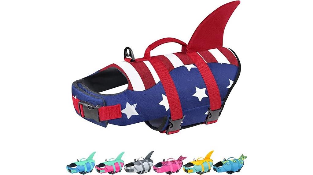 patriotic dog swimming vest