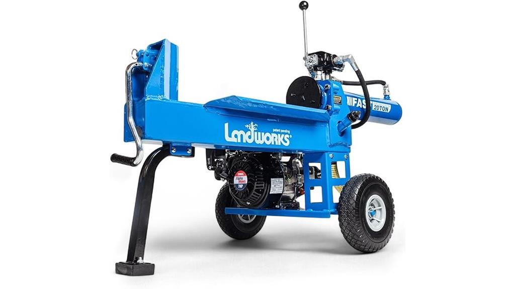 portable 20 ton log splitter