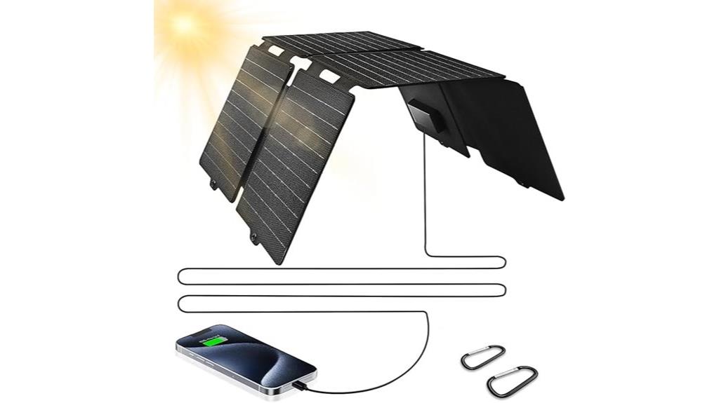 portable 30w foldable solar charger