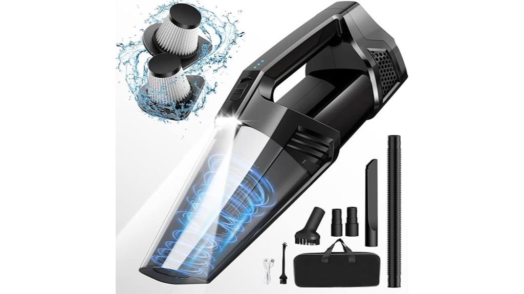 portable cordless vacuum with led