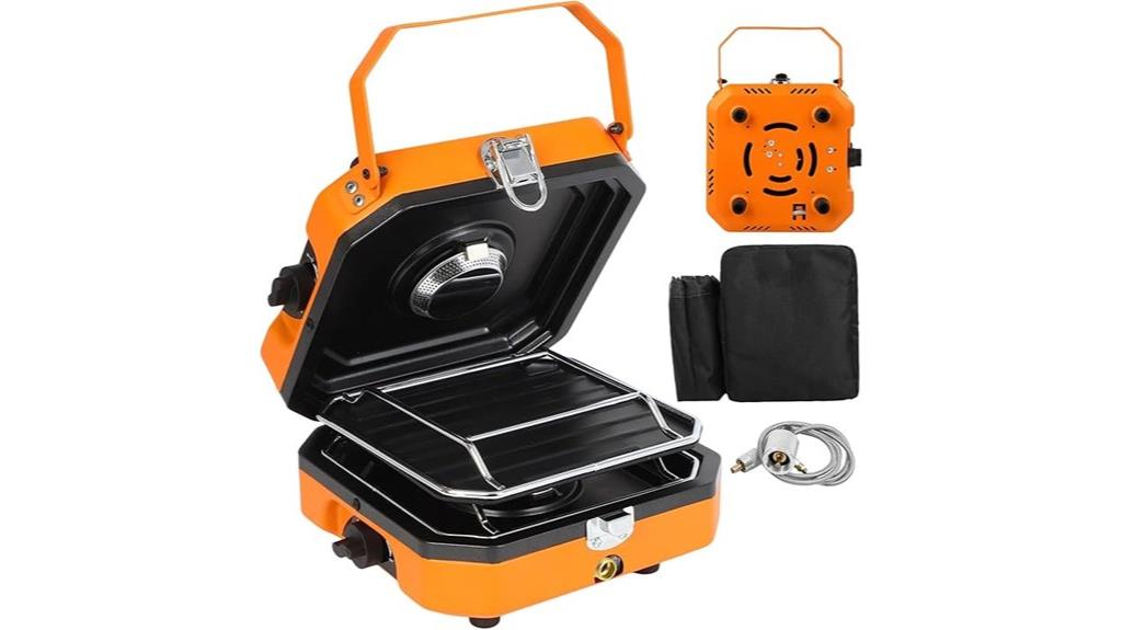 portable dual burner grilling stove