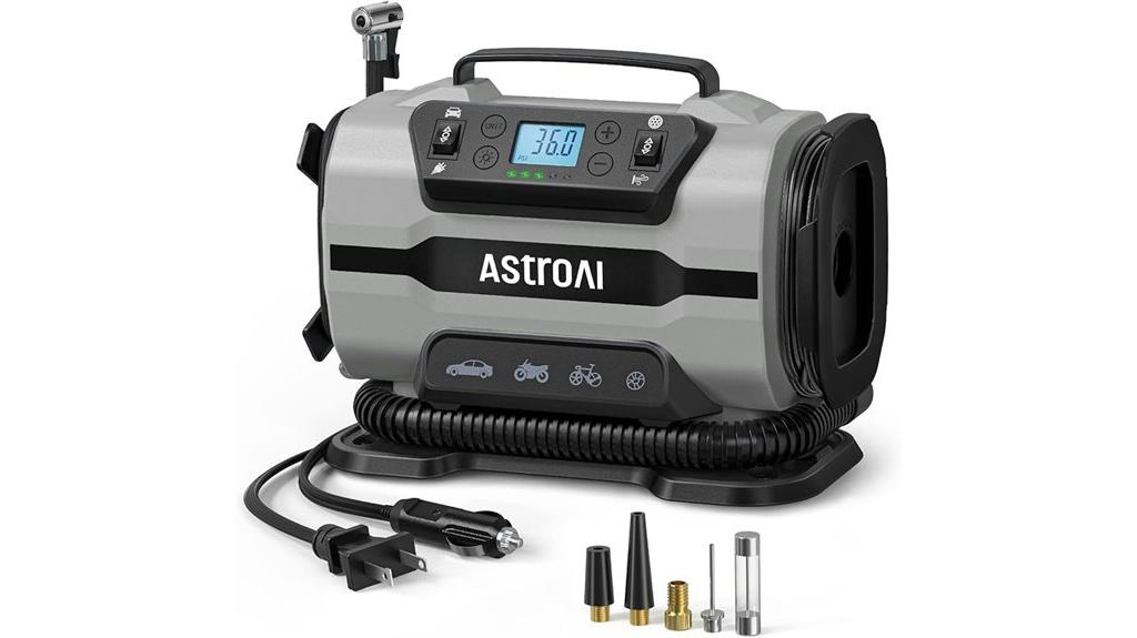 portable dual motor inflator with led