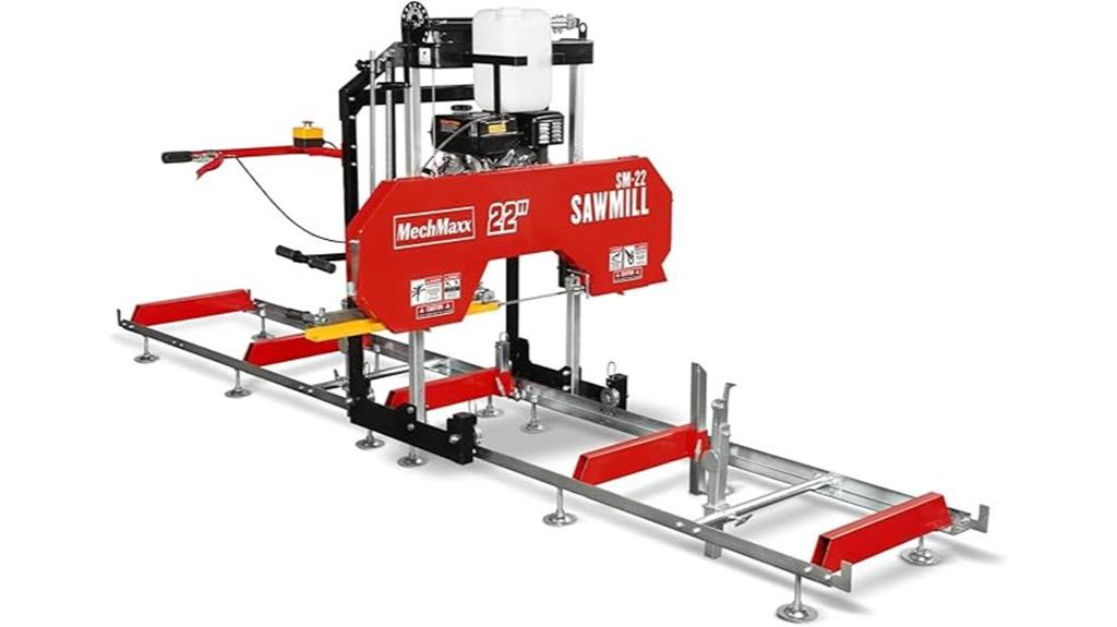 portable sawmill for 22 inch logs