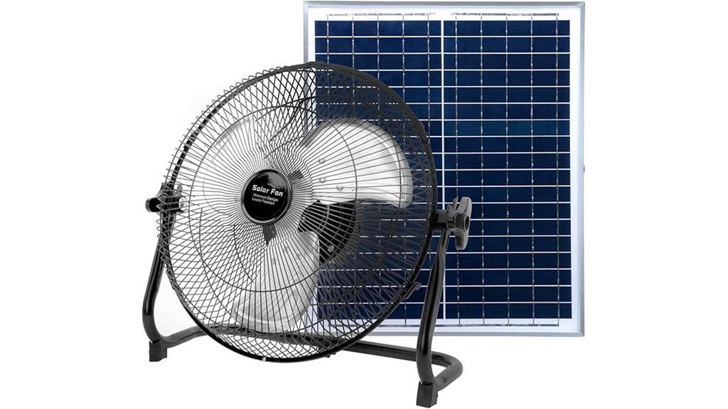 portable solar rechargeable fan