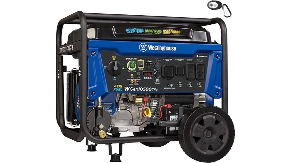 portable tri fuel generator with electric start