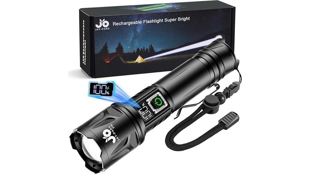 powerful rechargeable waterproof flashlight