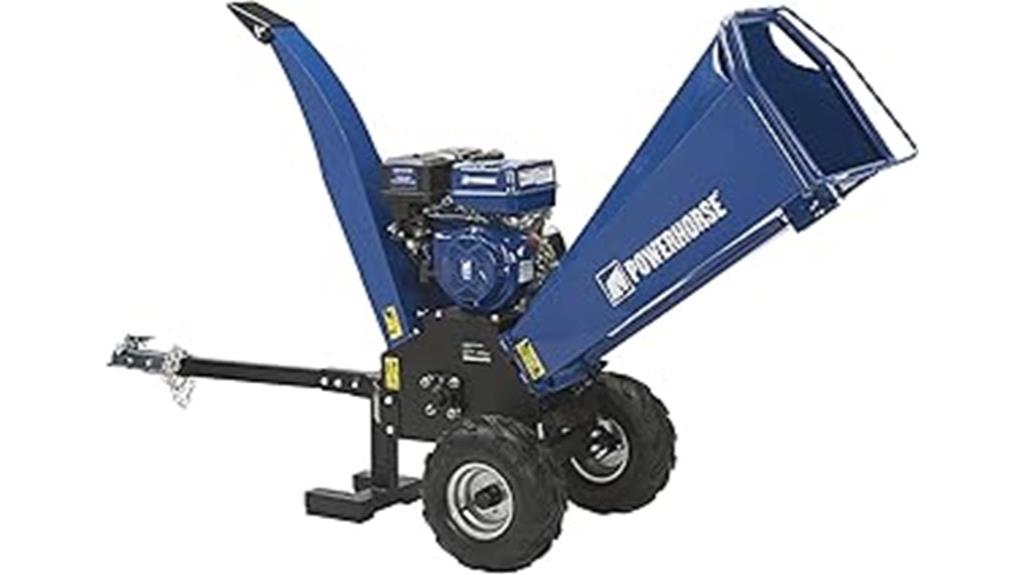 powerful towable wood chipper