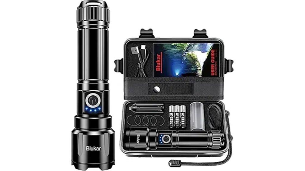rechargeable led flashlight with five modes