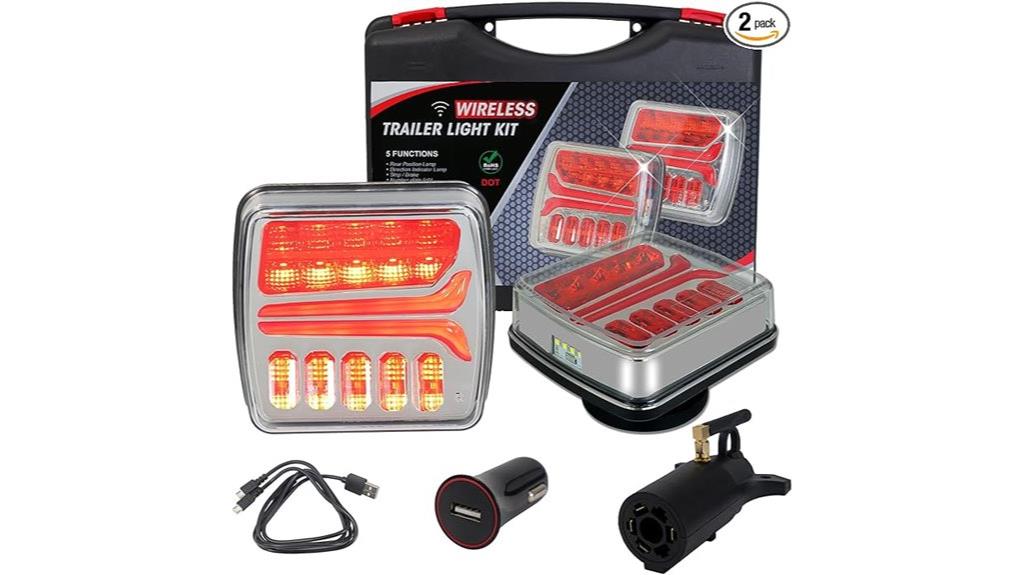 rechargeable magnetic trailer lights