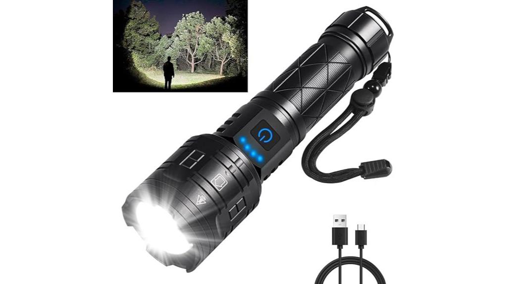 rechargeable multi mode tactical flashlight