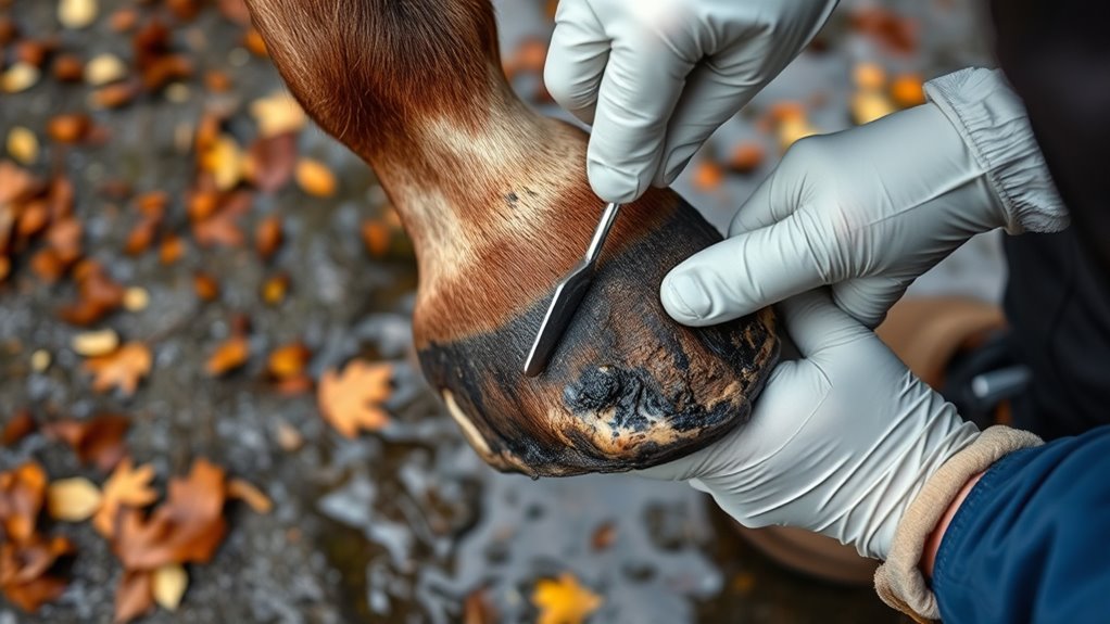 regular hoof cleaning and inspection