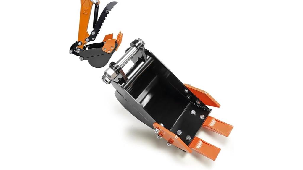 small excavator bucket size