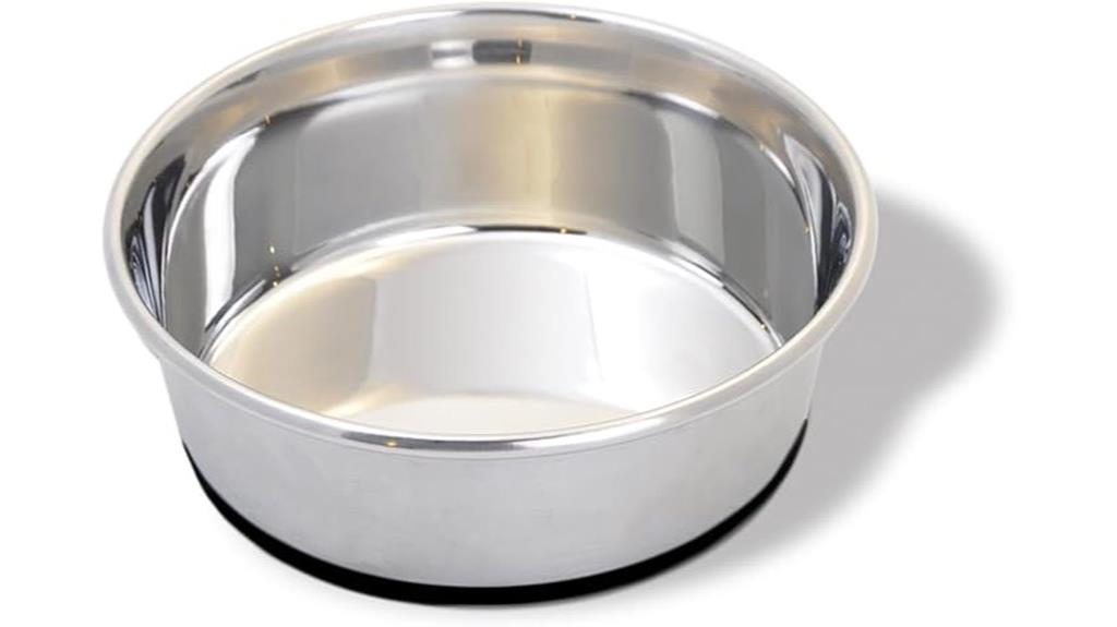 small stainless steel dog bowl