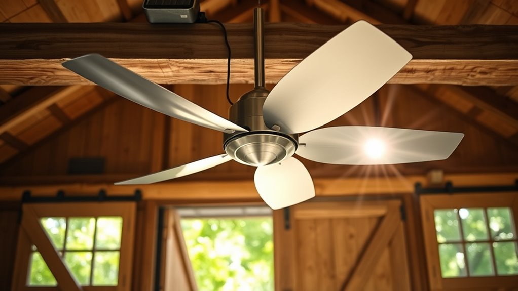 solar barn fan features