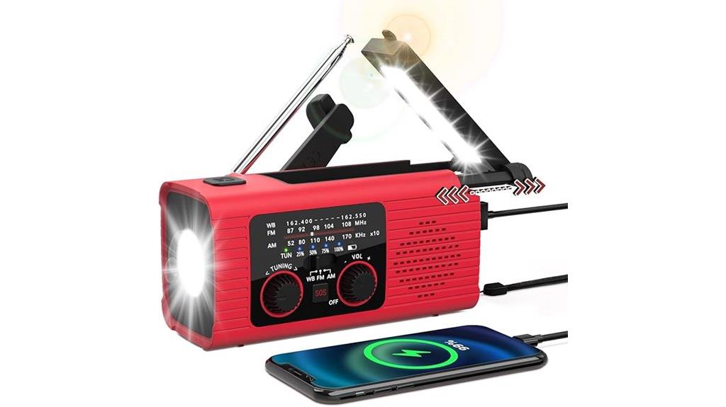 solar hand crank emergency radio
