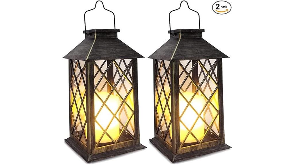solar waterproof hanging lanterns
