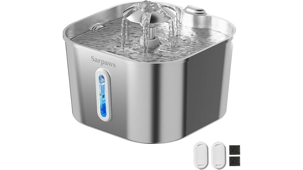 stainless steel cat fountain