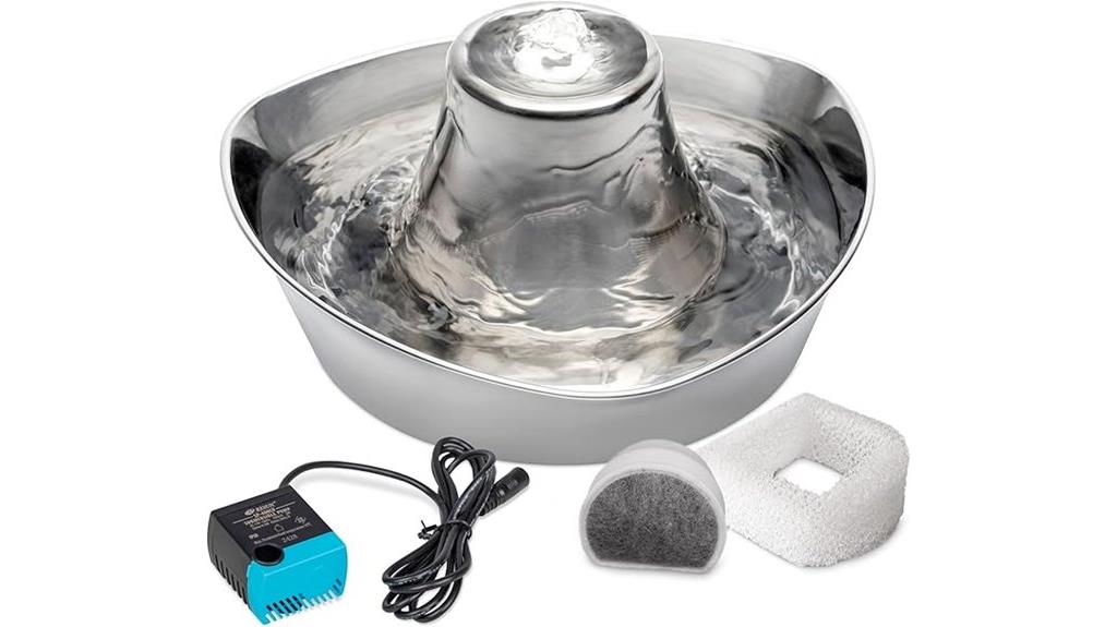 stainless steel pet fountain
