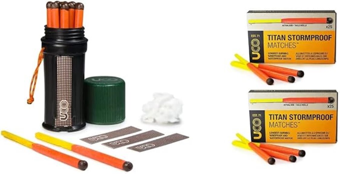 stormproof waterproof match kit