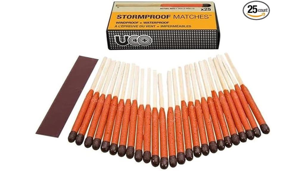 stormproof waterproof matchsticks