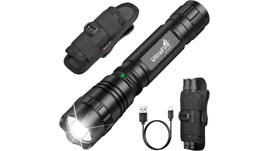 tactical flashlight with holster