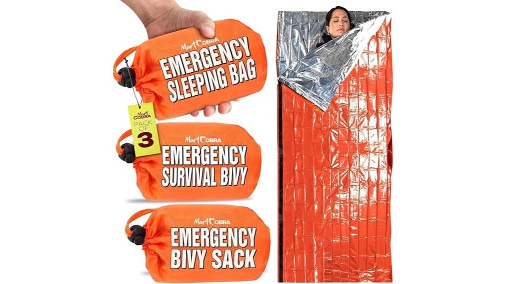 three pack survival sleeping bags