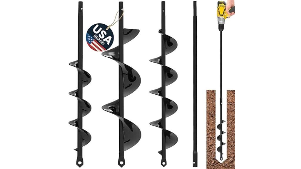 three piece planting auger