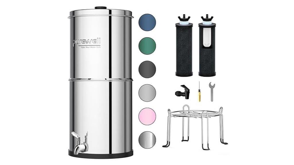 three stage gravity water filter