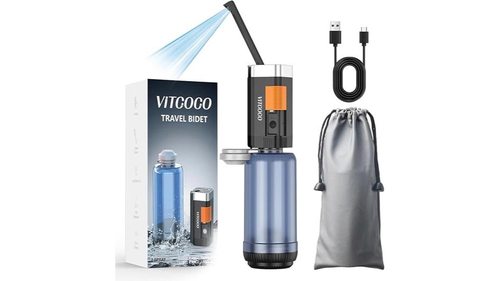 travel friendly rechargeable bidet