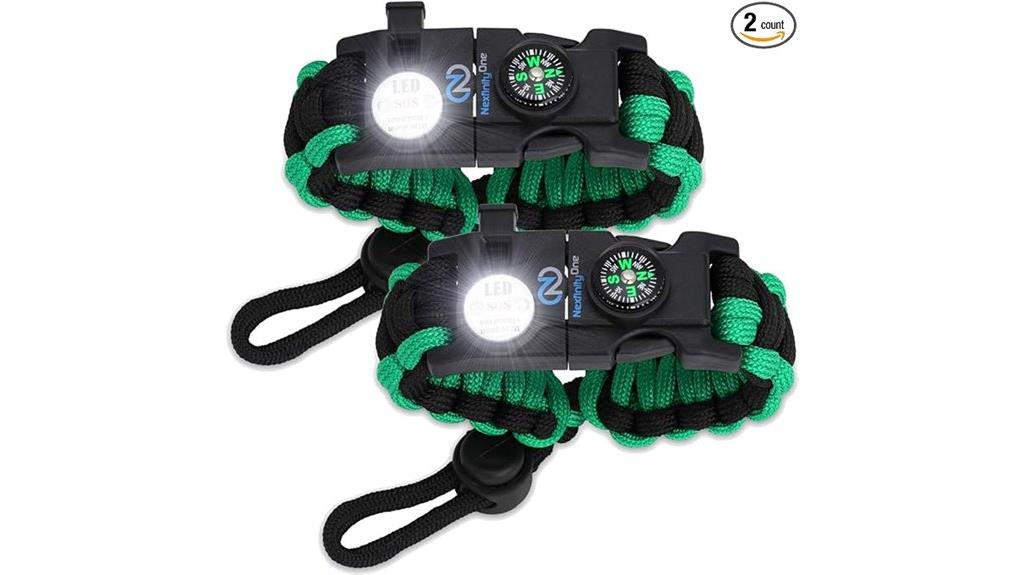 twin survival paracord bracelets