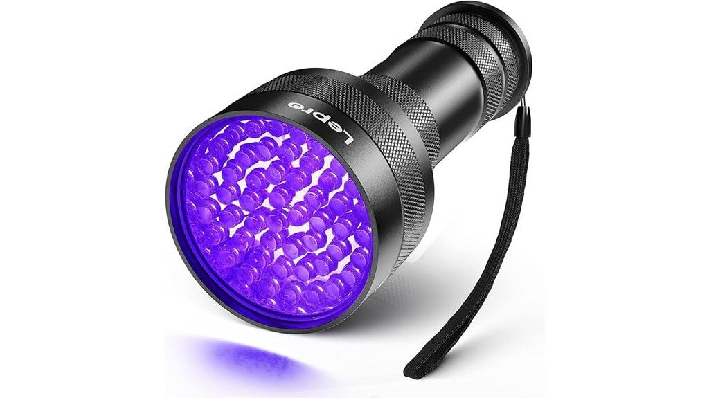 uv led flashlight battery