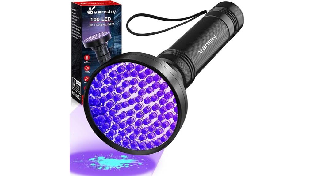 uv led flashlight detector