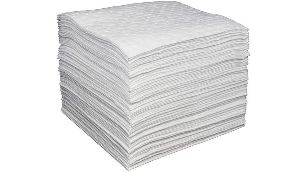 white spill absorbent pads