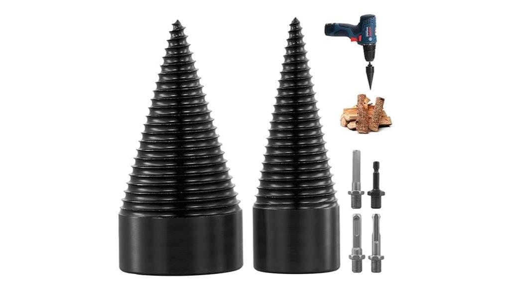 wood splitting drill bits