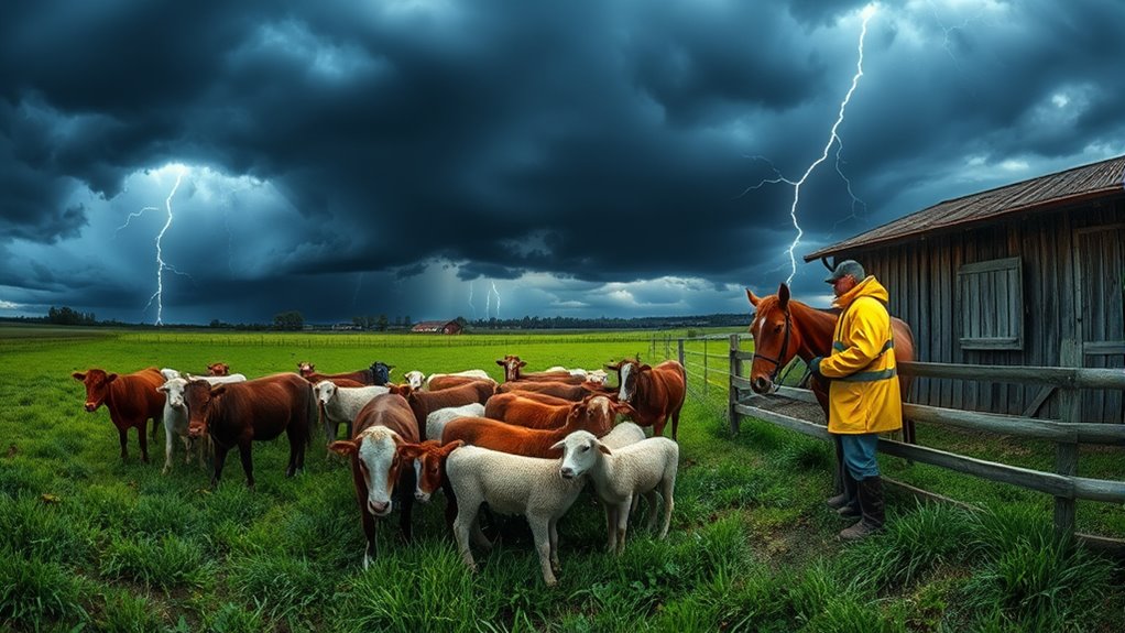 calming livestock amid storms