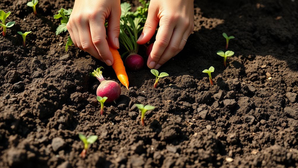 plant root vegetable planting
