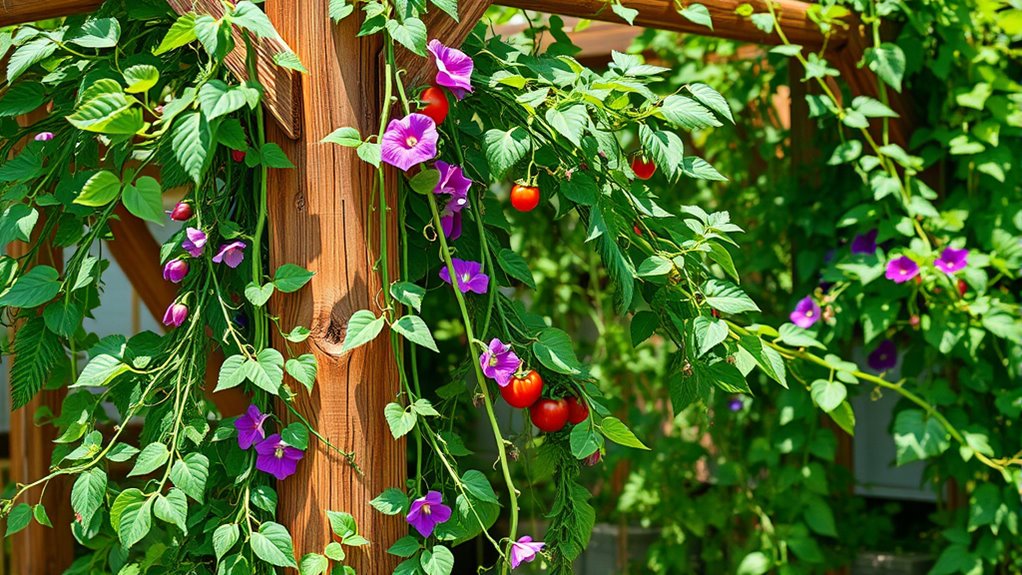 support structures for vines