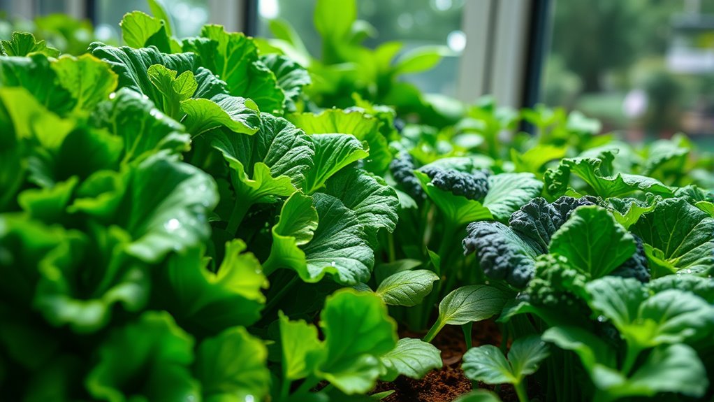 year round leafy greens cultivation