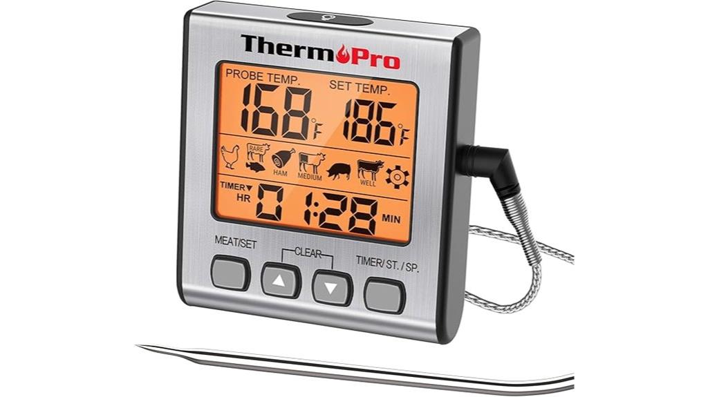 digital grilling meat thermometer