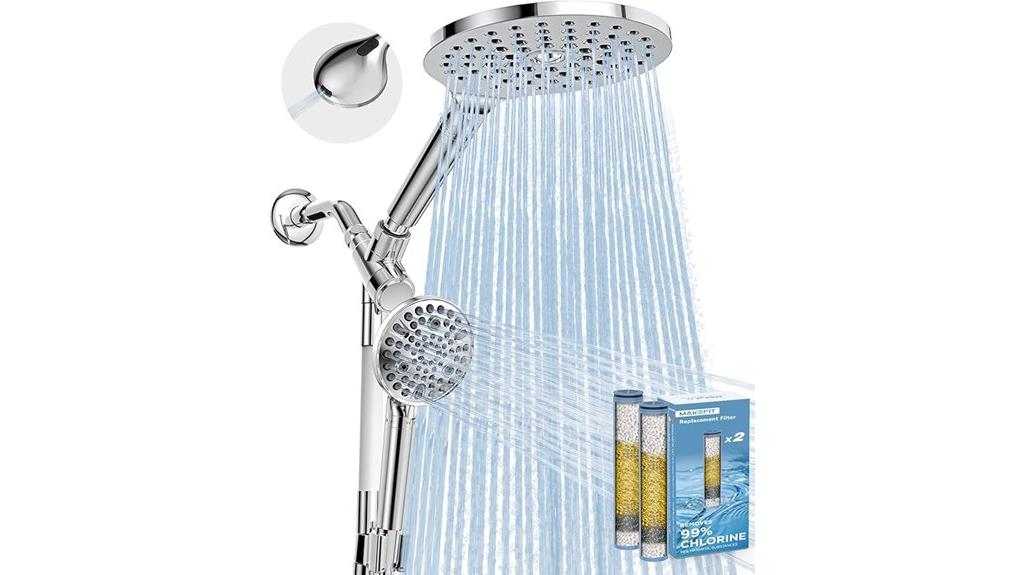 dual filtered shower head