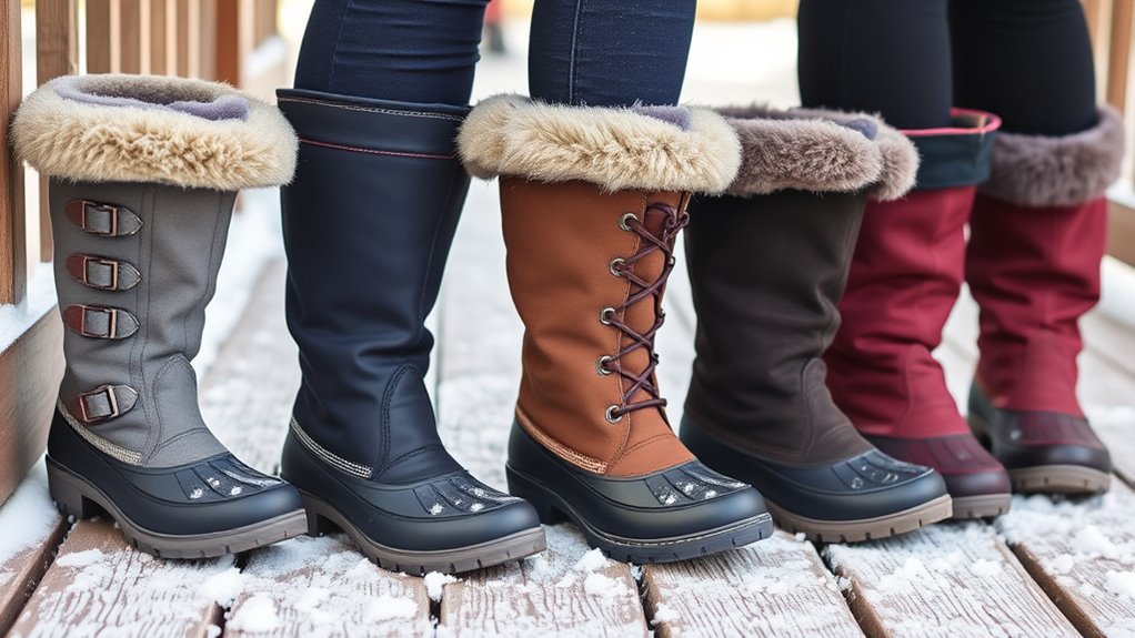 stylish waterproof winter footwear