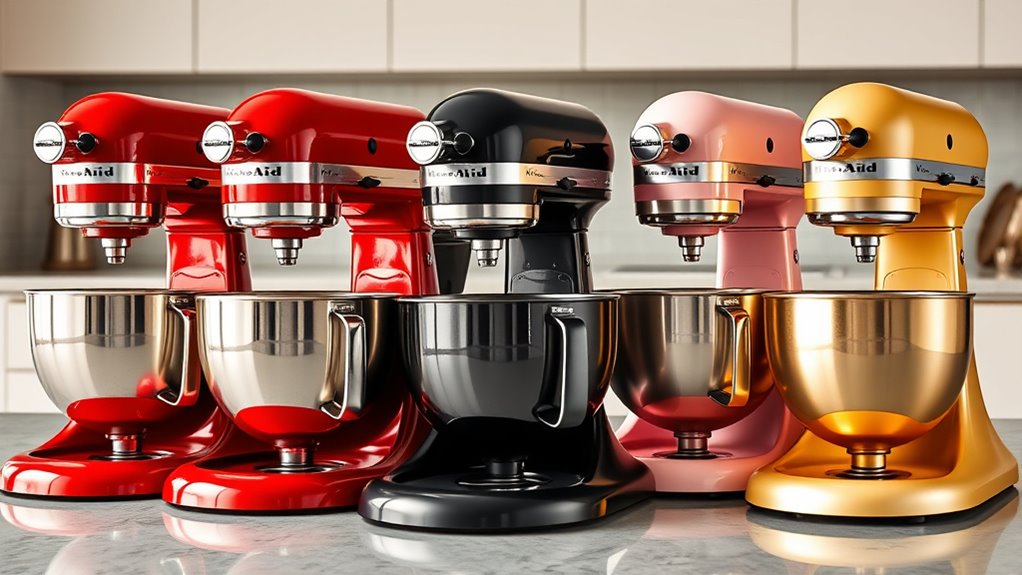 top kitchenaid mixer colors
